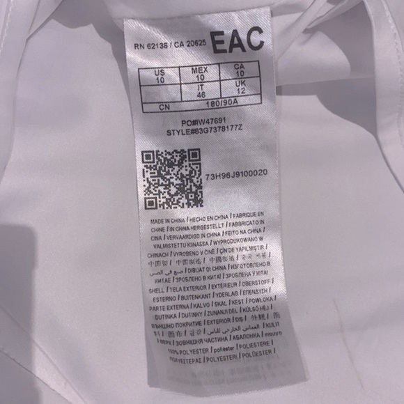 Marciano tuxedo dress white v neckline Size 10 - Picture 10 of 14